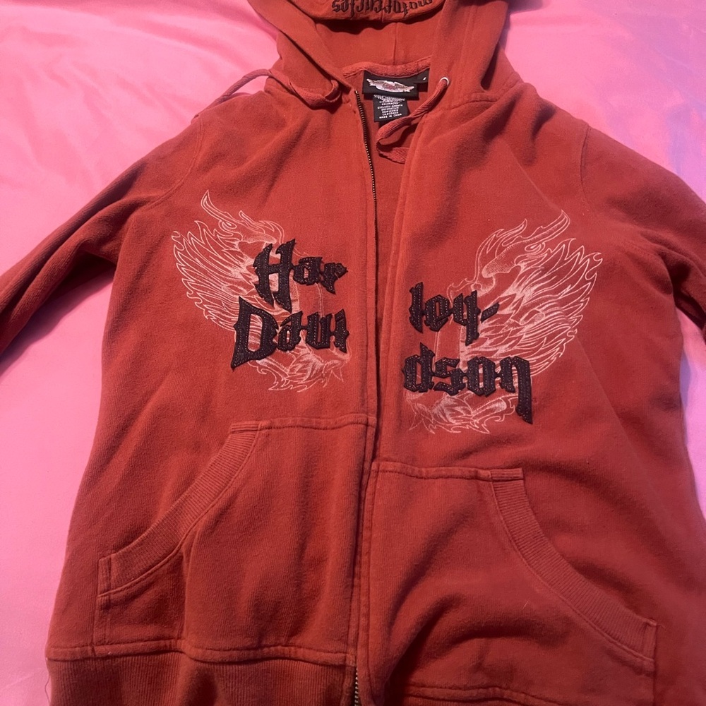 Harley Davidson zip up sweater
